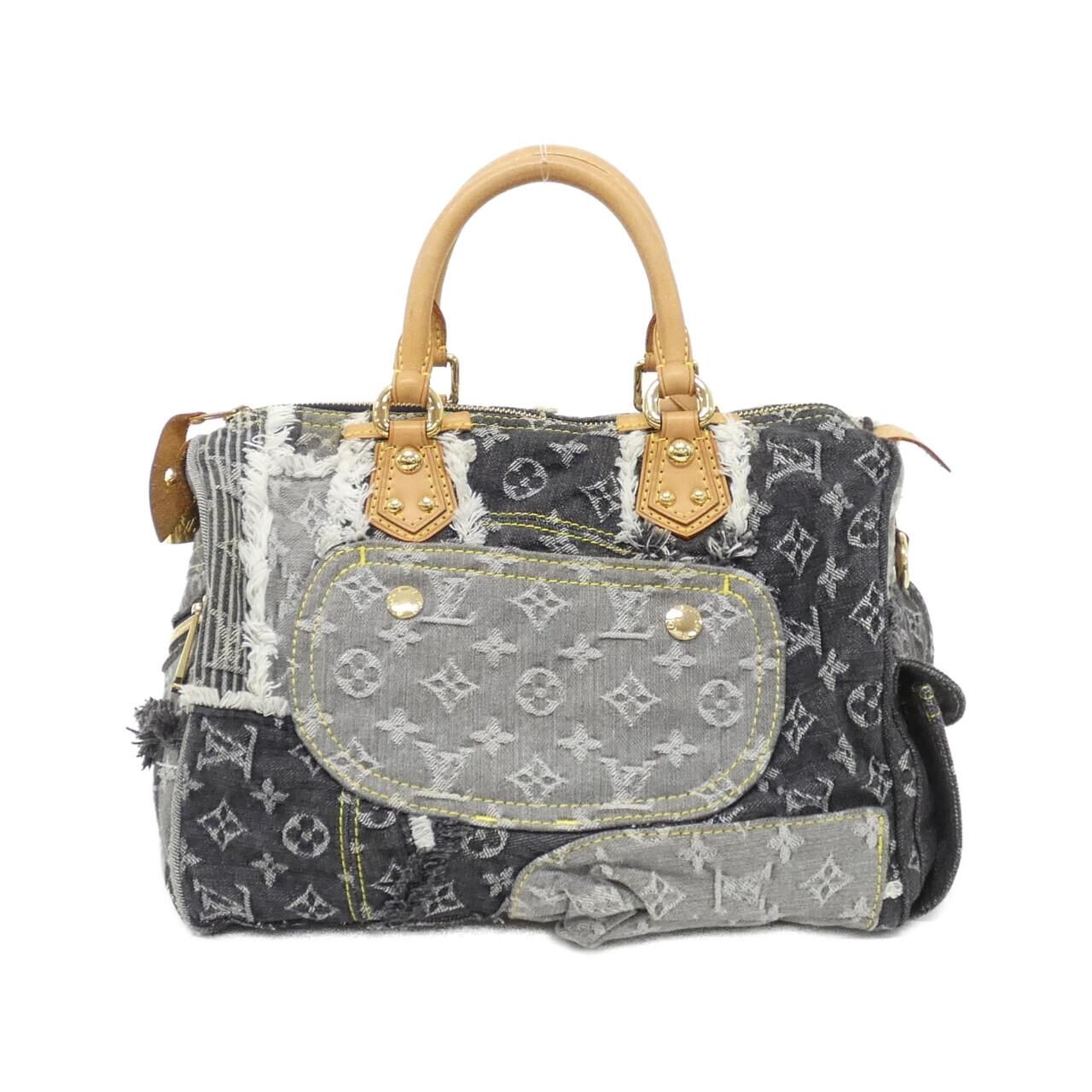 Louis Vuitton Monogram Denim Patchwork Speedy 30 cm Boston Bag — view 2