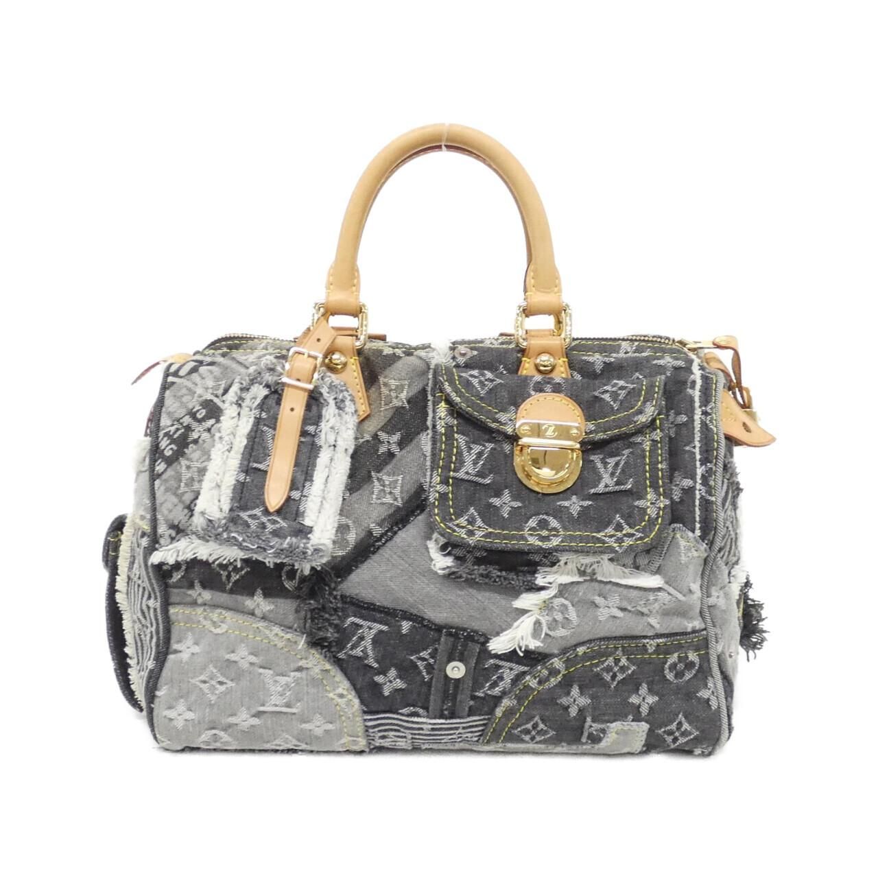 Louis Vuitton Monogram Denim Patchwork Speedy 30 cm Boston Bag