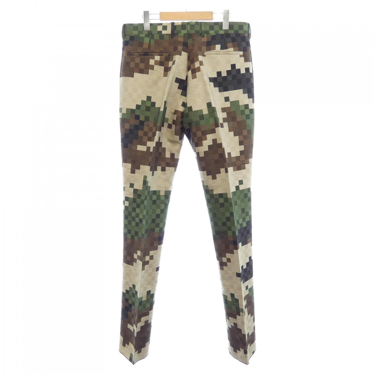 Louis Vuitton Tailored Cotton Damier Cigarette Pants — view 6