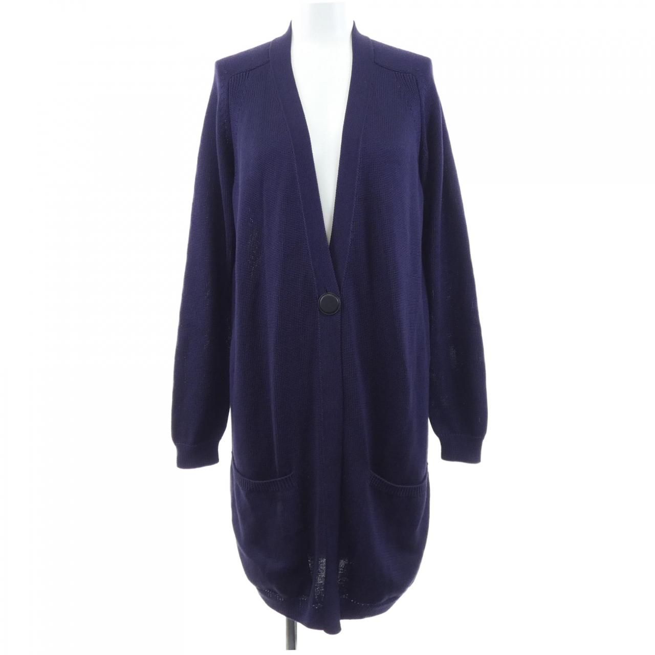 Hermes Long Cardigan Navy