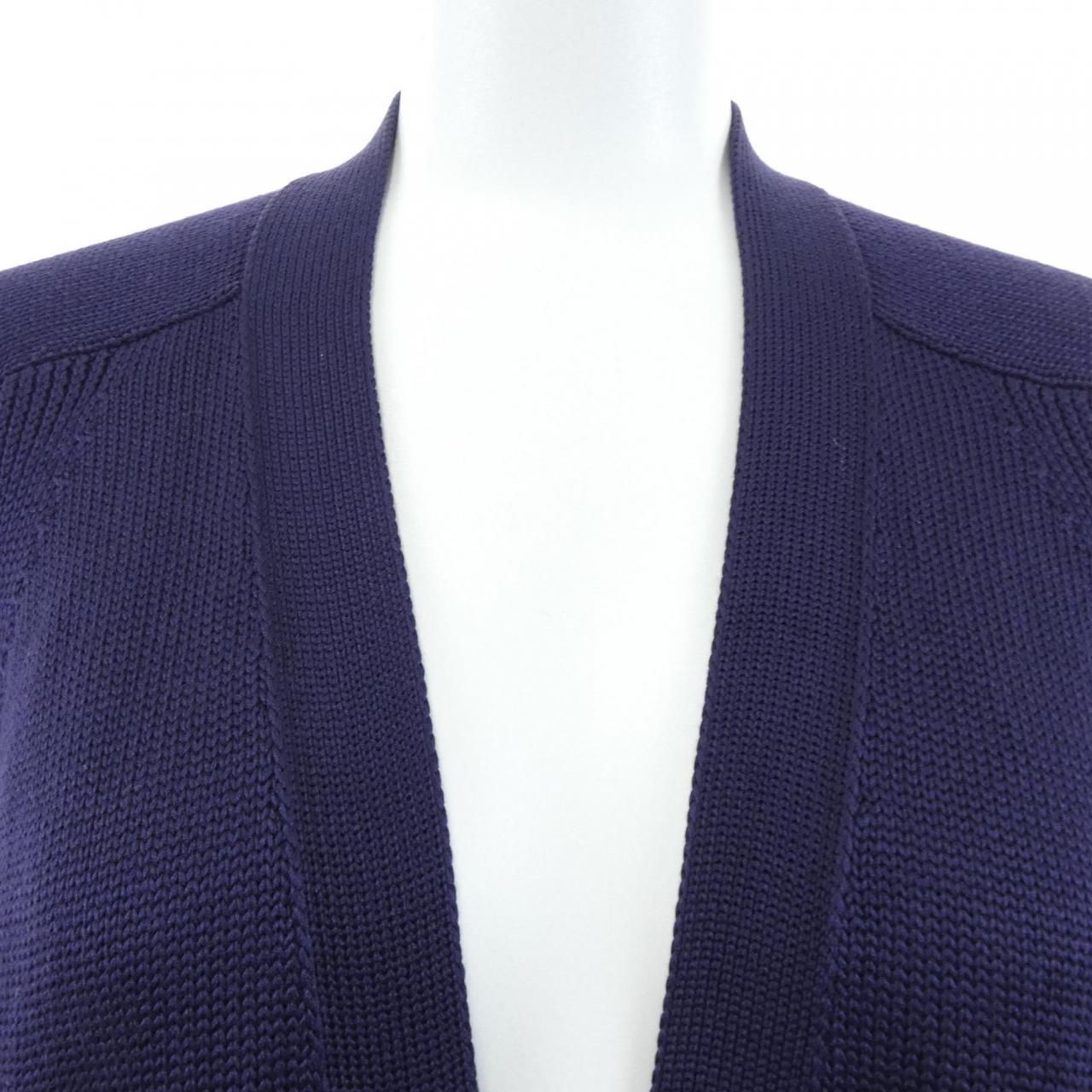Hermes Long Cardigan Navy — view 5