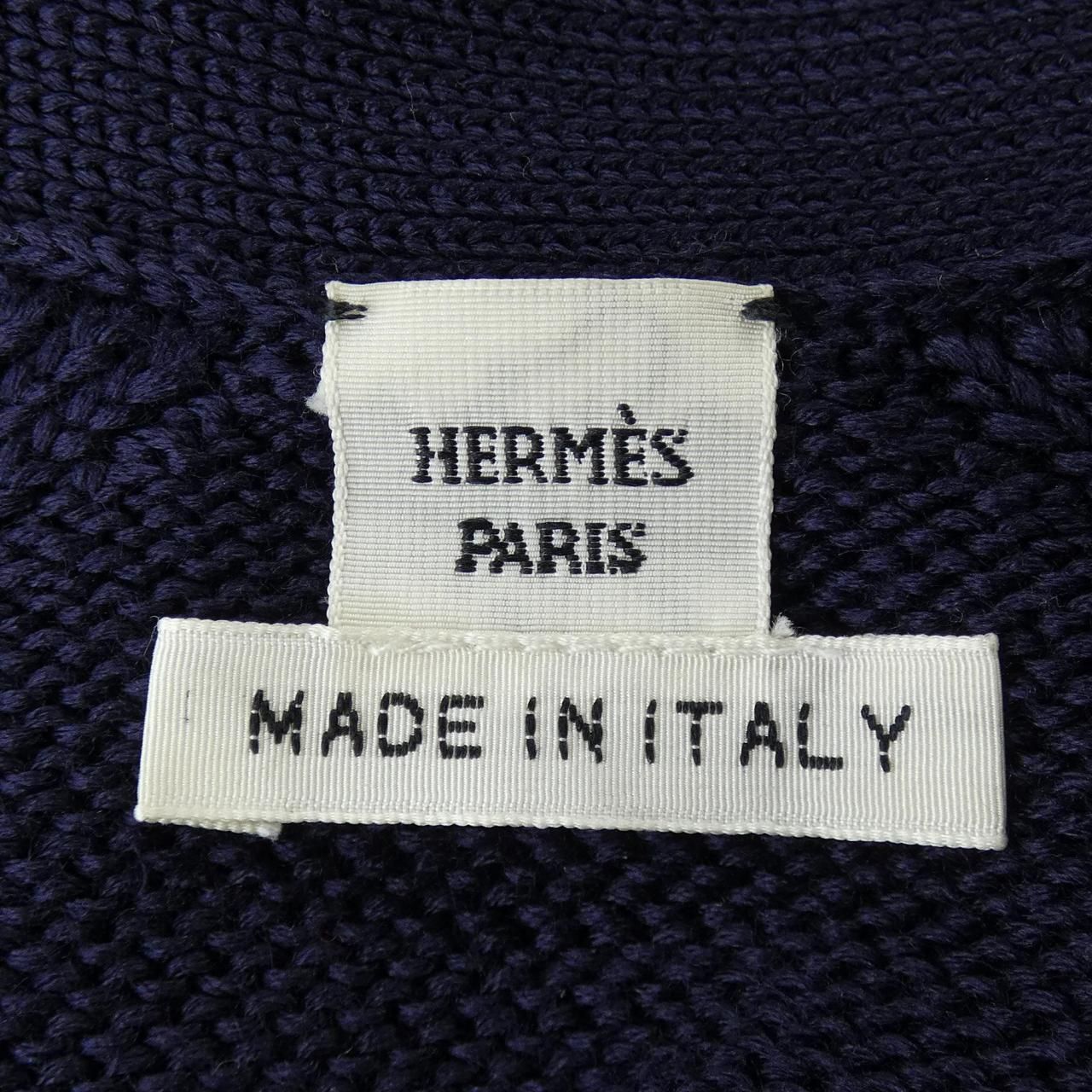 Hermes Long Cardigan Navy — view 4