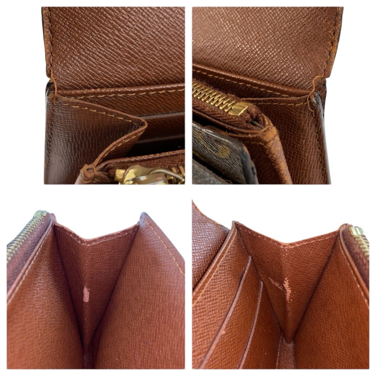 Louis Vuitton Monogram Portefeuille Sarah Brown Gold Wallet — view 8