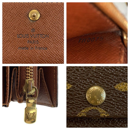 Louis Vuitton Monogram Portefeuille Sarah Brown Gold Wallet — view 3