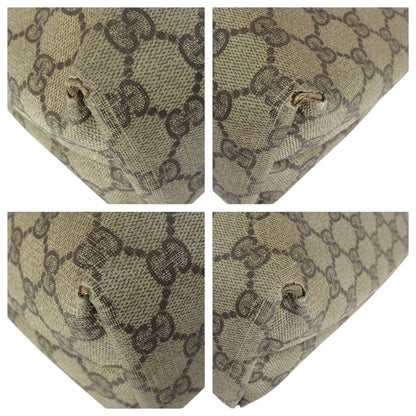 Gucci Vintage Sherry Line Beige Brown Gold GG Supreme Canvas Tote — view 3