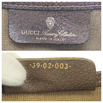 Gucci Vintage Sherry Line Beige Brown Gold GG Supreme Canvas Tote — view 4