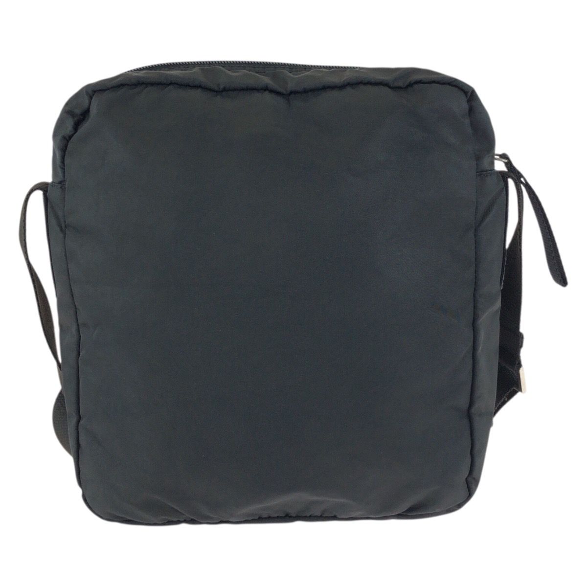 Prada Tessuto Black Silver Nylon Shoulder Bag — view 2