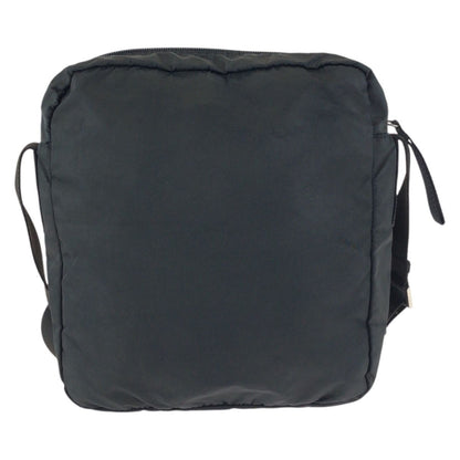 Prada Tessuto Black Silver Nylon Shoulder Bag — view 2