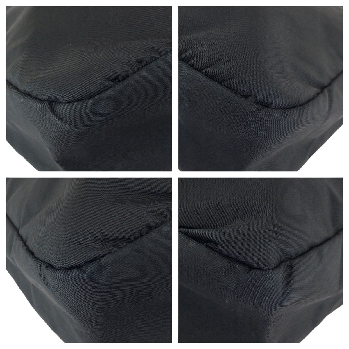 Prada Tessuto Black Silver Nylon Shoulder Bag — view 3