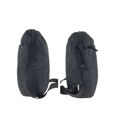 Prada Tessuto Black Silver Nylon Shoulder Bag — view 8