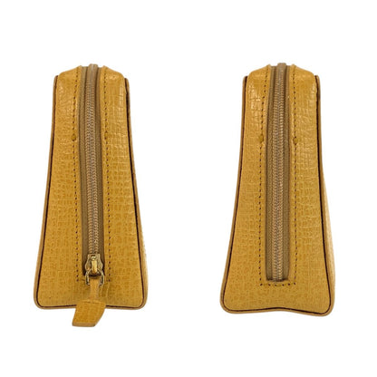 Loewe Anagram Yellow Leather Pouch Makeup — view 7