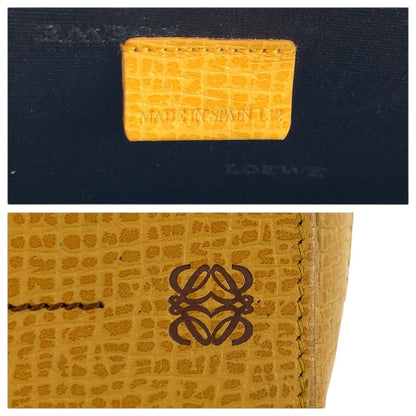 Loewe Anagram Yellow Leather Pouch Makeup — view 3