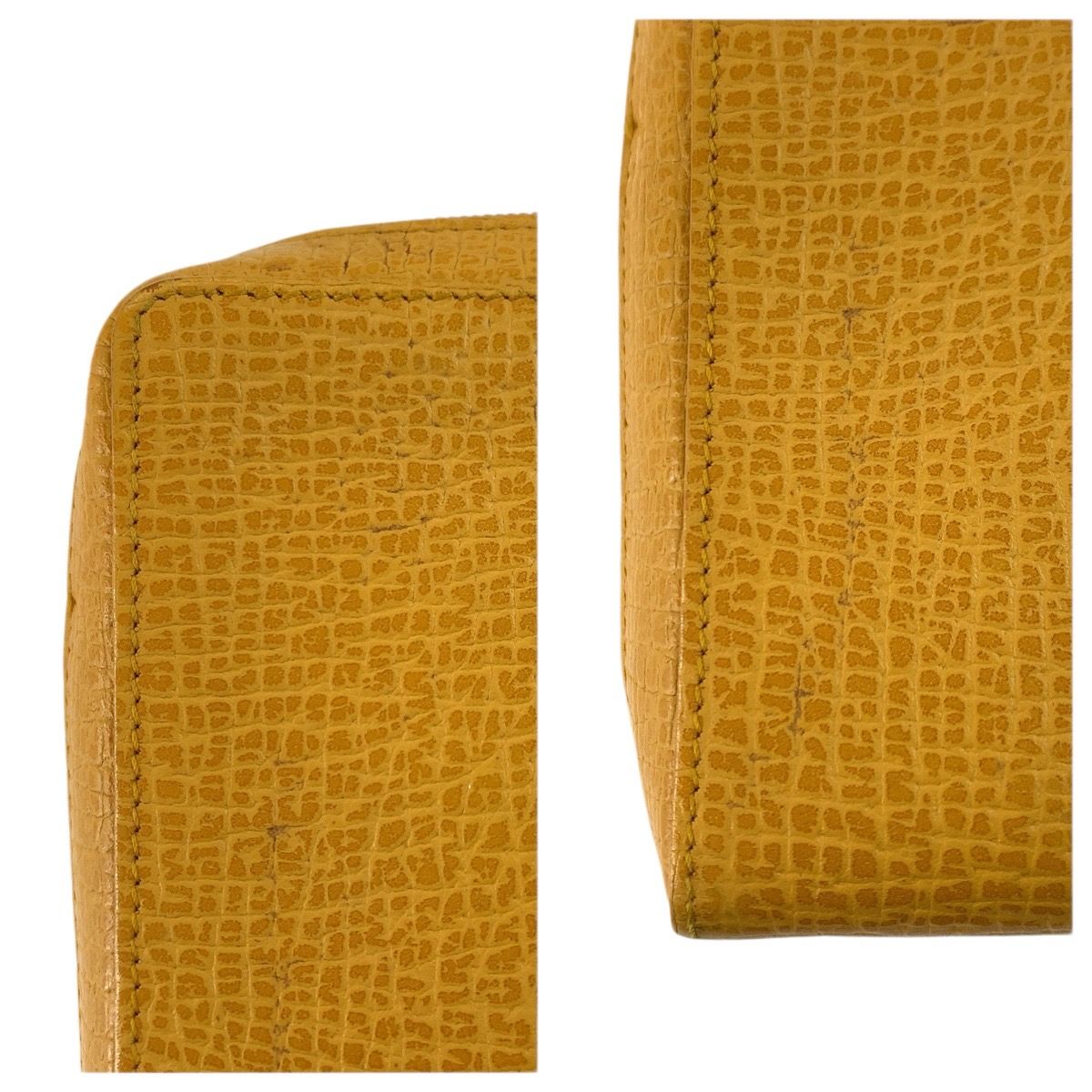 Loewe Anagram Yellow Leather Pouch Makeup — view 6