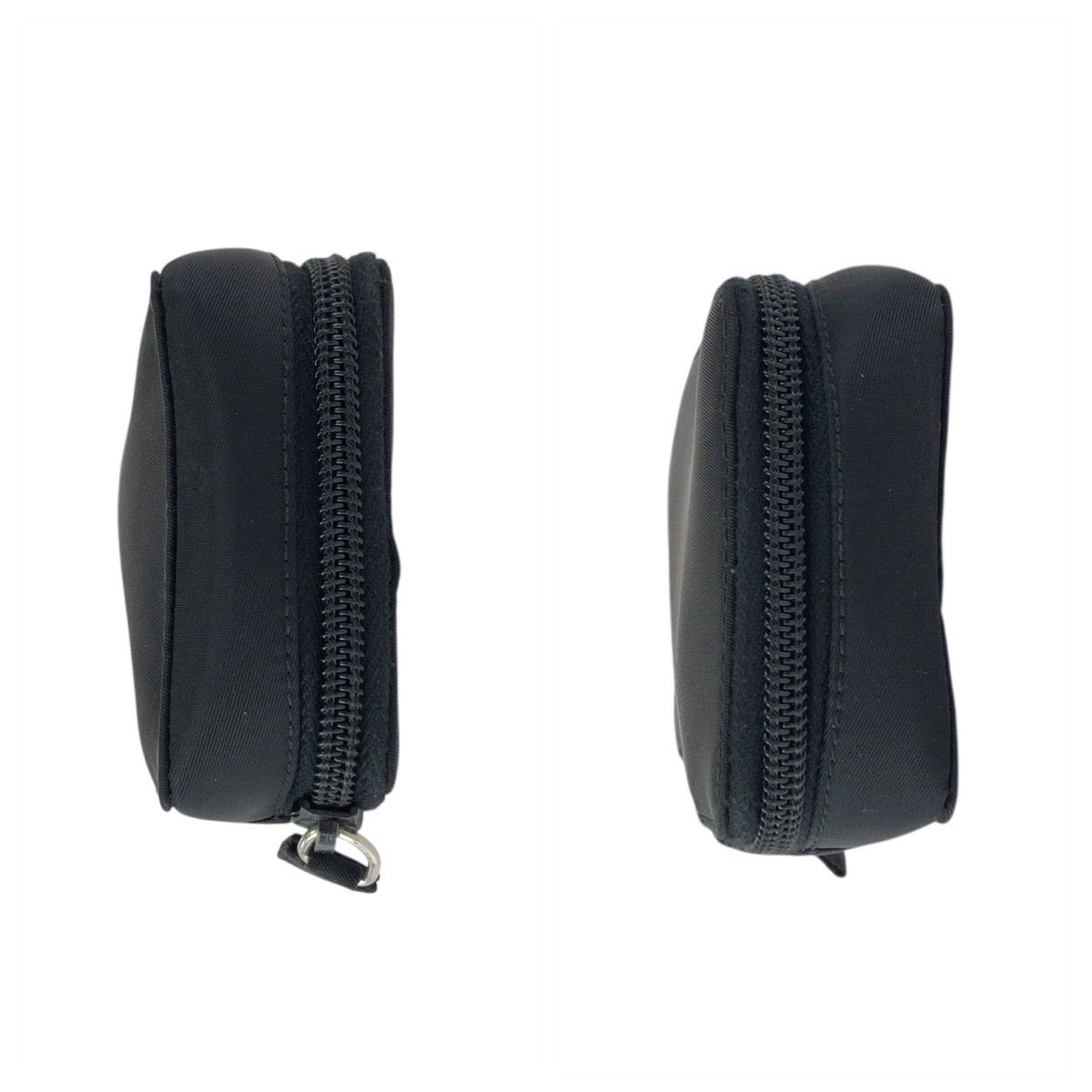 Prada Tessuto Black Silver Nylon Pouch Makeup Case — view 7