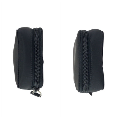 Prada Tessuto Black Silver Nylon Pouch Makeup Case — view 7