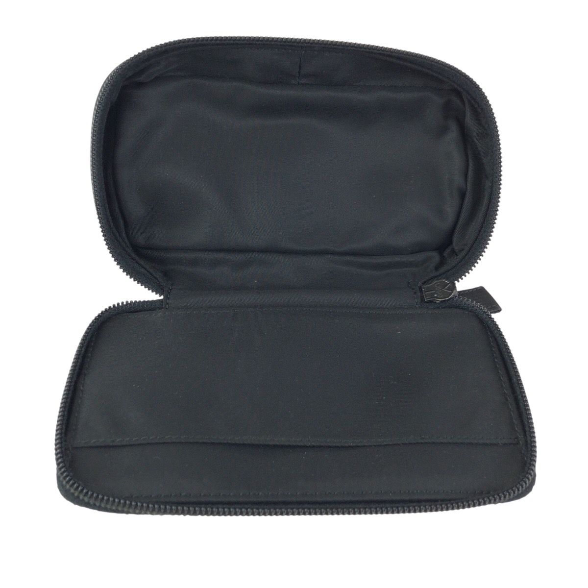 Prada Tessuto Black Silver Nylon Pouch Makeup Case — view 8