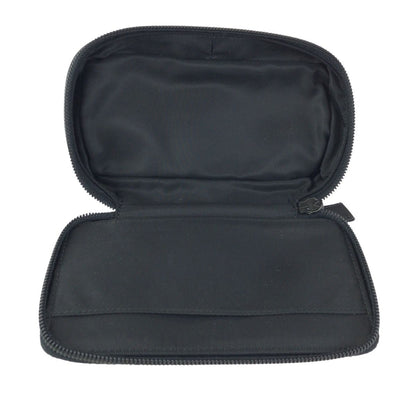 Prada Tessuto Black Silver Nylon Pouch Makeup Case — view 8