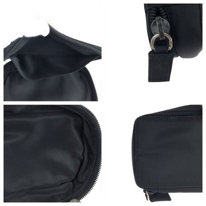 Prada Tessuto Black Silver Nylon Pouch Makeup Case — view 6