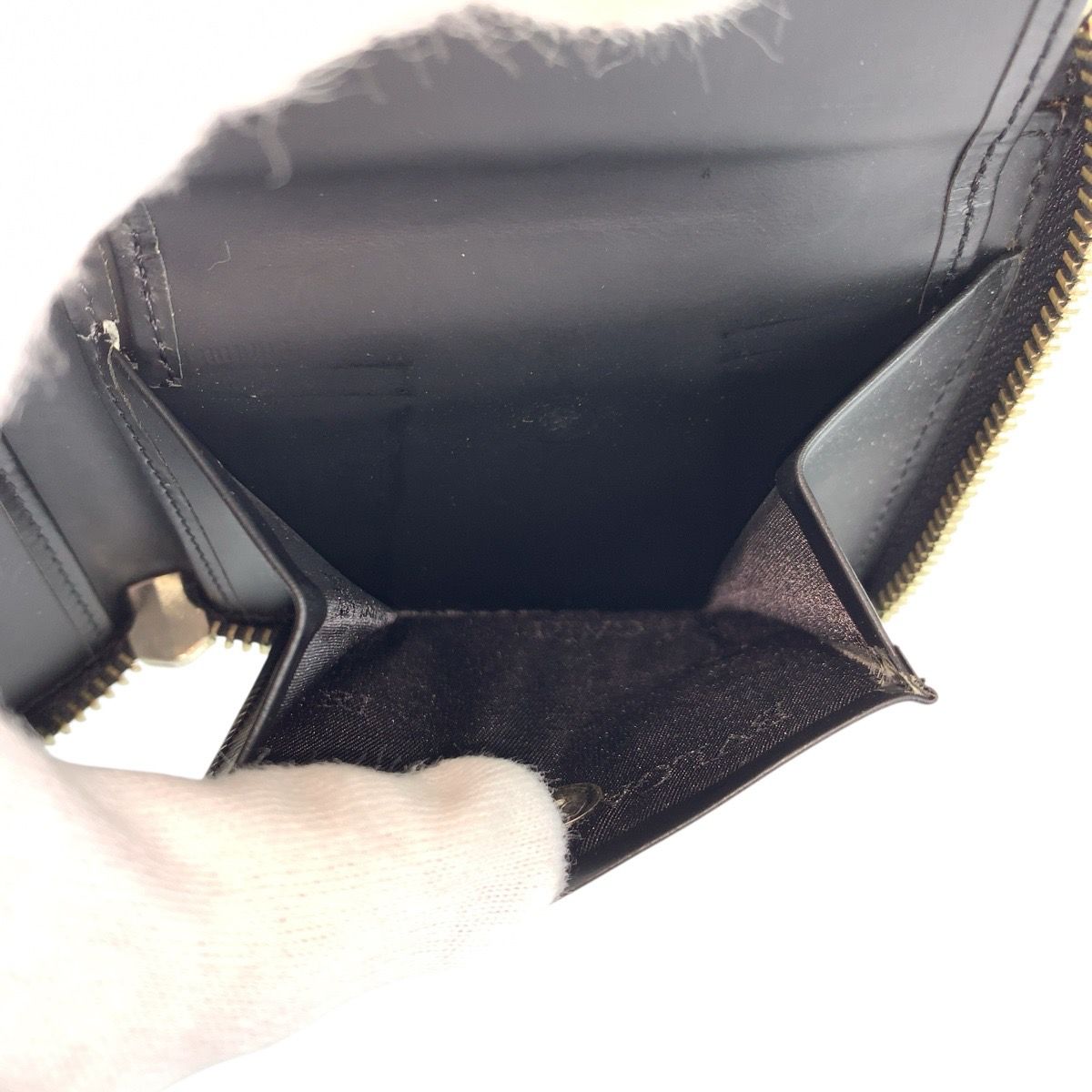Bvlgari Logo Mania Blue Black Silver Denim Leather Compact Wallet — view 6