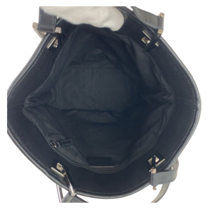Gucci GG Pattern Black Silver Canvas Tote Shoulder Bag — view 7