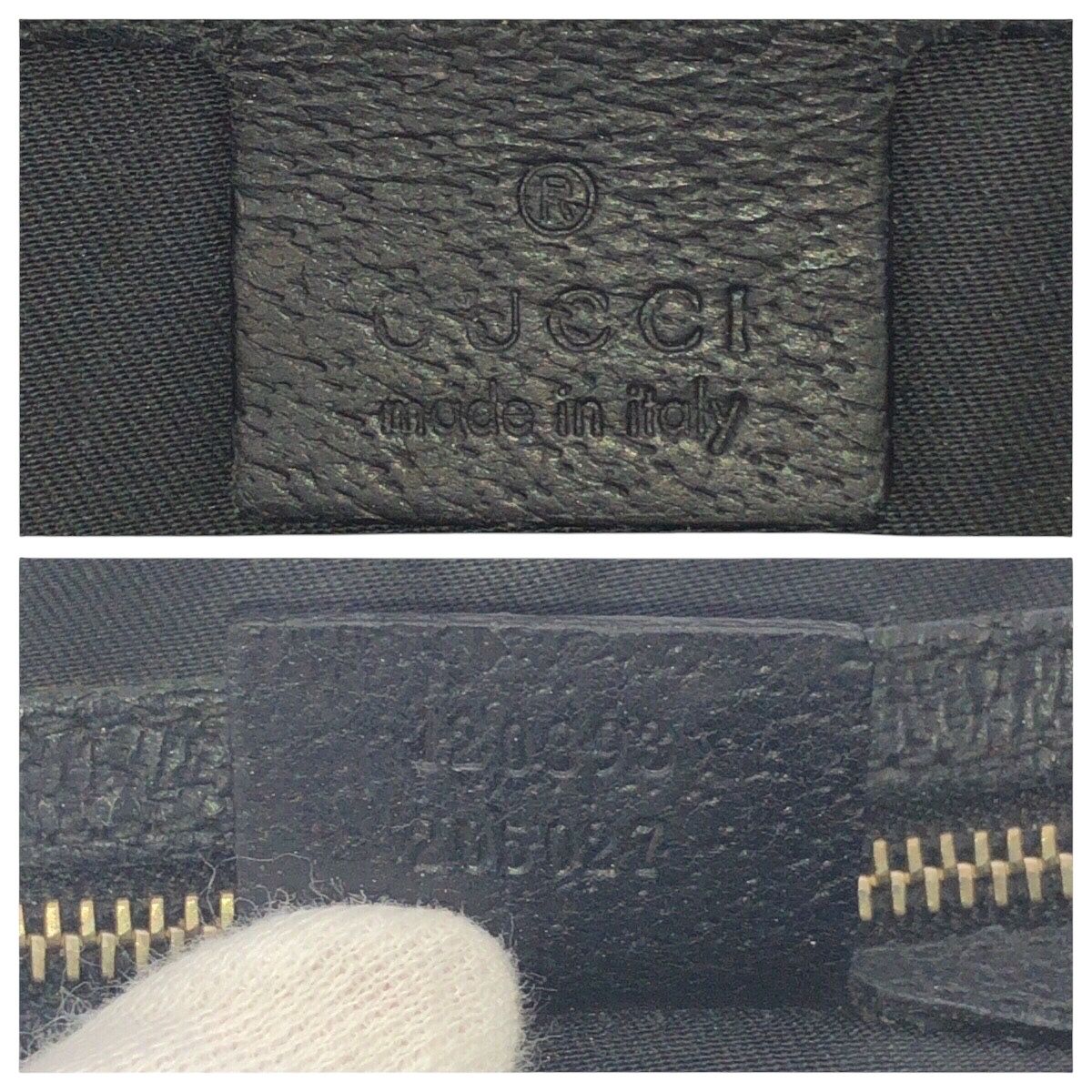 Gucci Studs Black Gold GG Canvas Leather Shoulder Bag Pochette — view 4