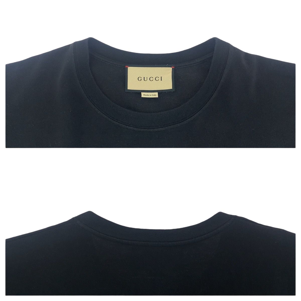 Gucci Logo S Black Multicolor Cotton Short Sleeve T-Shirt — view 5
