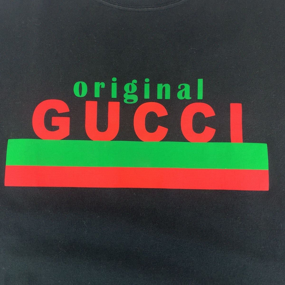 Gucci Logo S Black Multicolor Cotton Short Sleeve T-Shirt — view 6