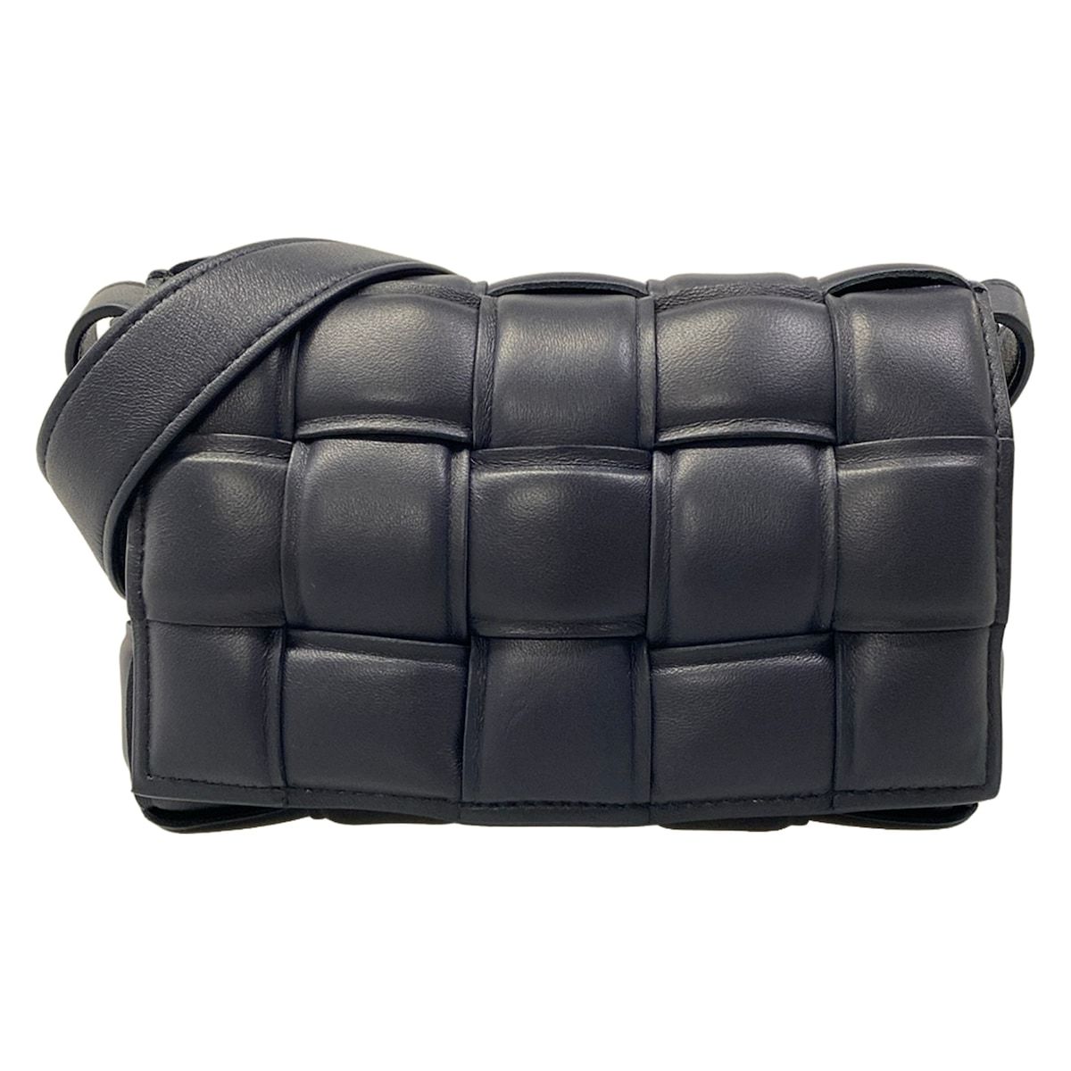Bottega Veneta Shoulder Bag Padded Cassette Dark Navy Lambskin