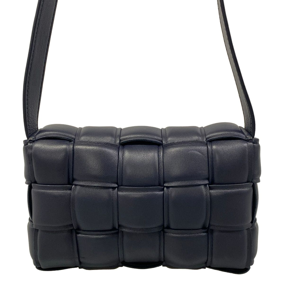 Bottega Veneta Shoulder Bag Padded Cassette Dark Navy Lambskin — view 3