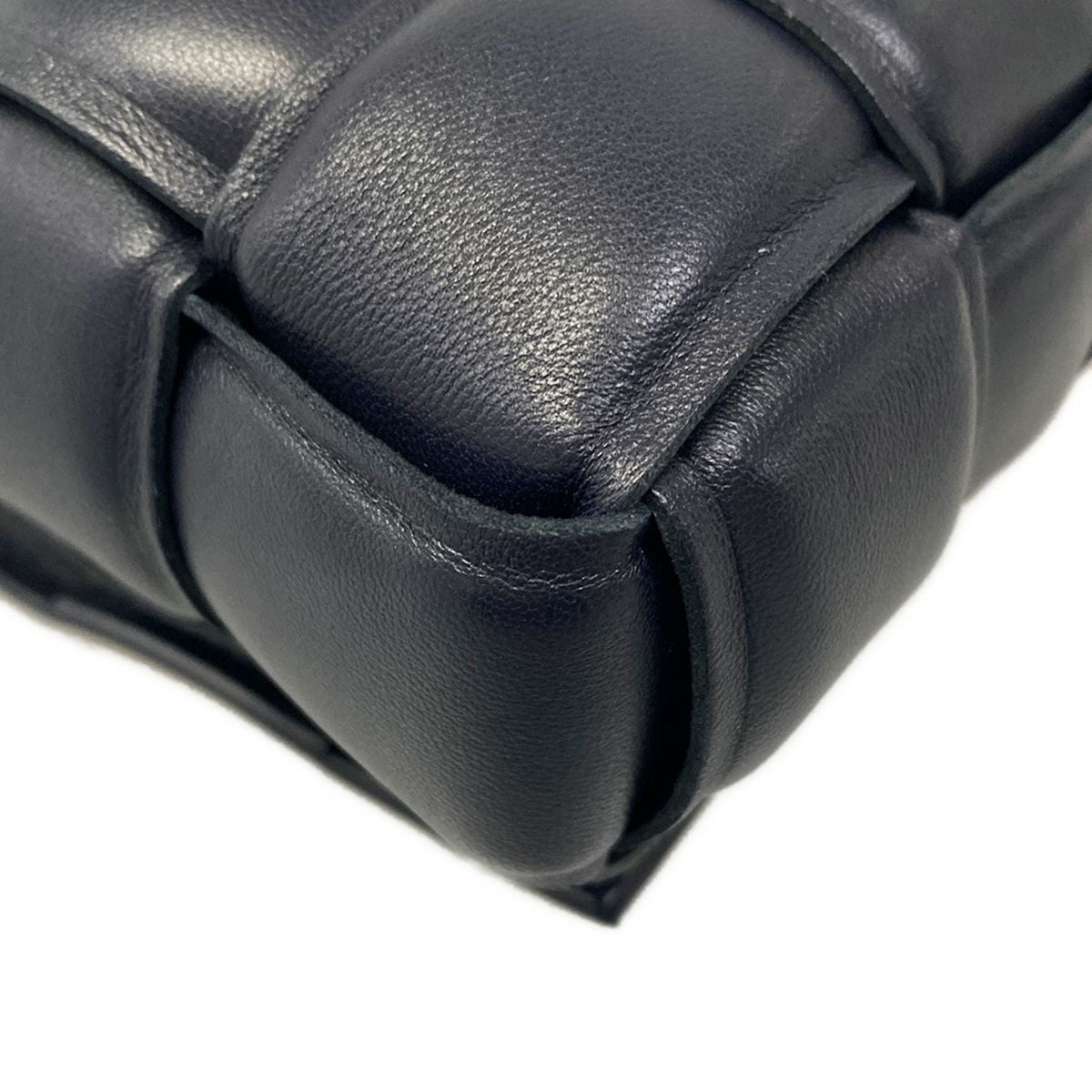 Bottega Veneta Shoulder Bag Padded Cassette Dark Navy Lambskin — view 6