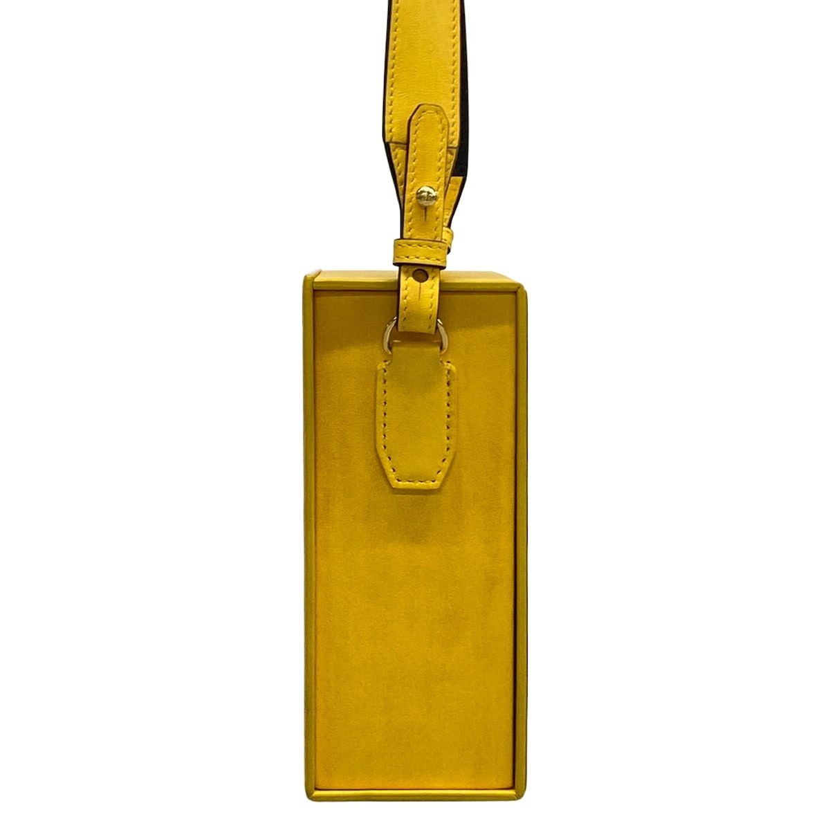 Fendi Shoulder Bag Pack Yellow Black Leather — view 2