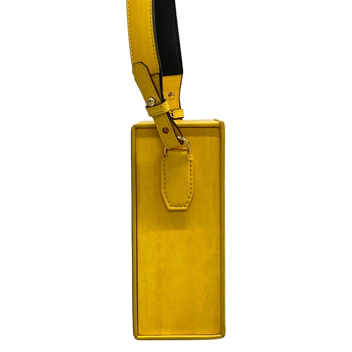 Fendi Shoulder Bag Pack Yellow Black Leather — view 4
