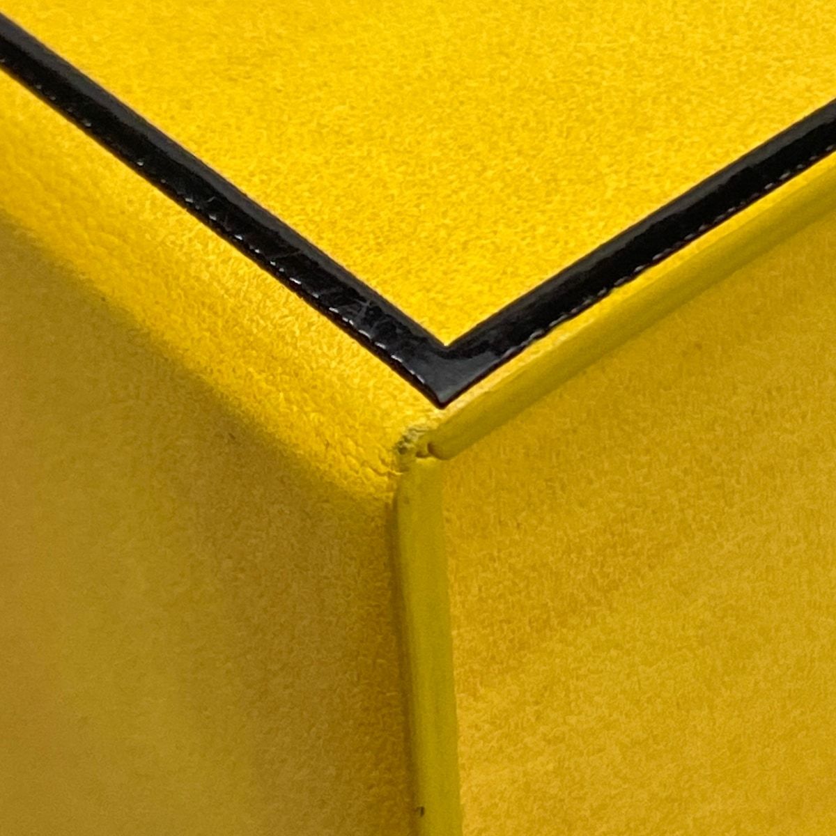 Fendi Shoulder Bag Pack Yellow Black Leather — view 6