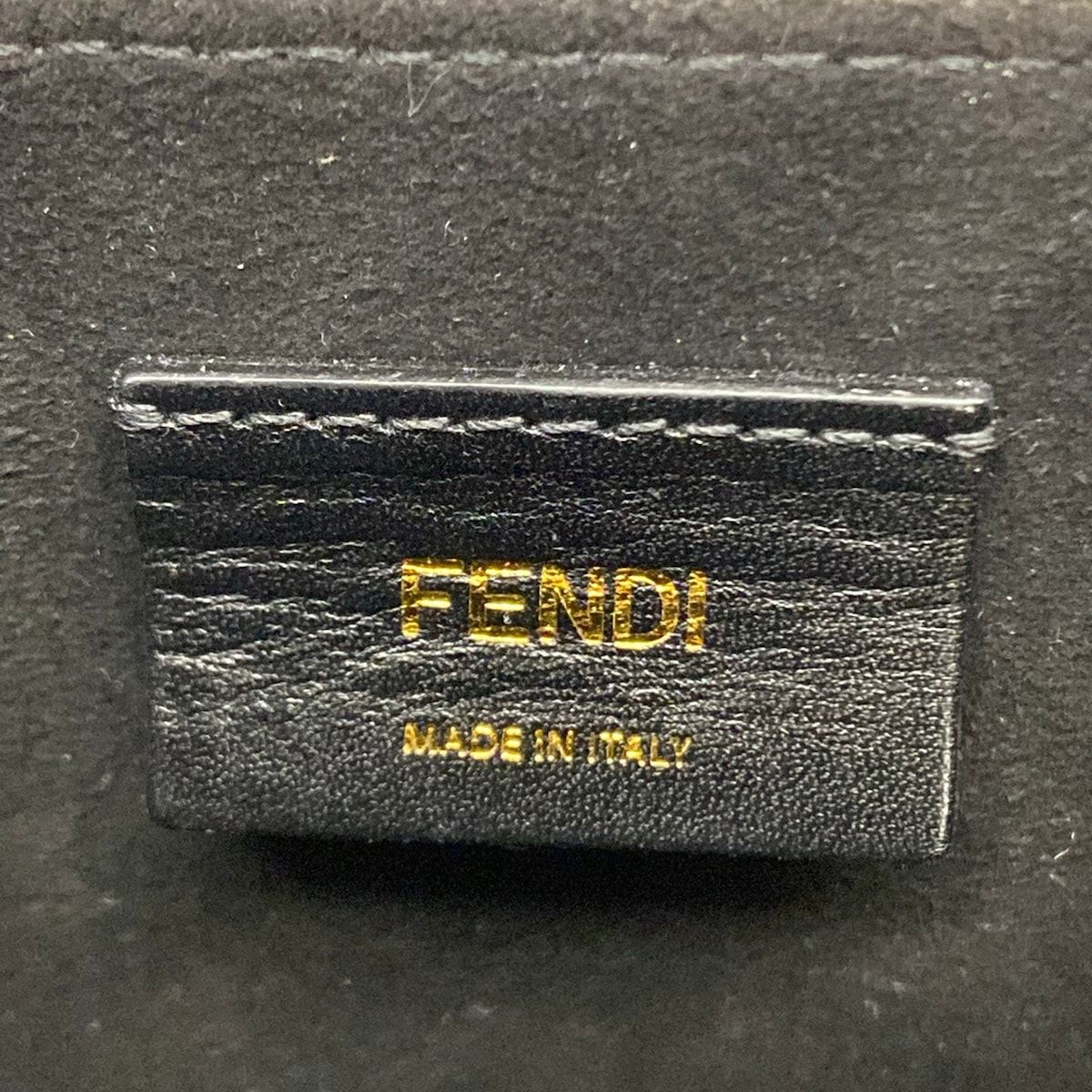 Fendi Shoulder Bag Pack Yellow Black Leather — view 8