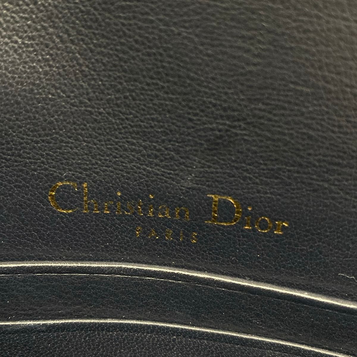 Dior Waist Pouch Saddle Oak Beige Navy Leather — view 8