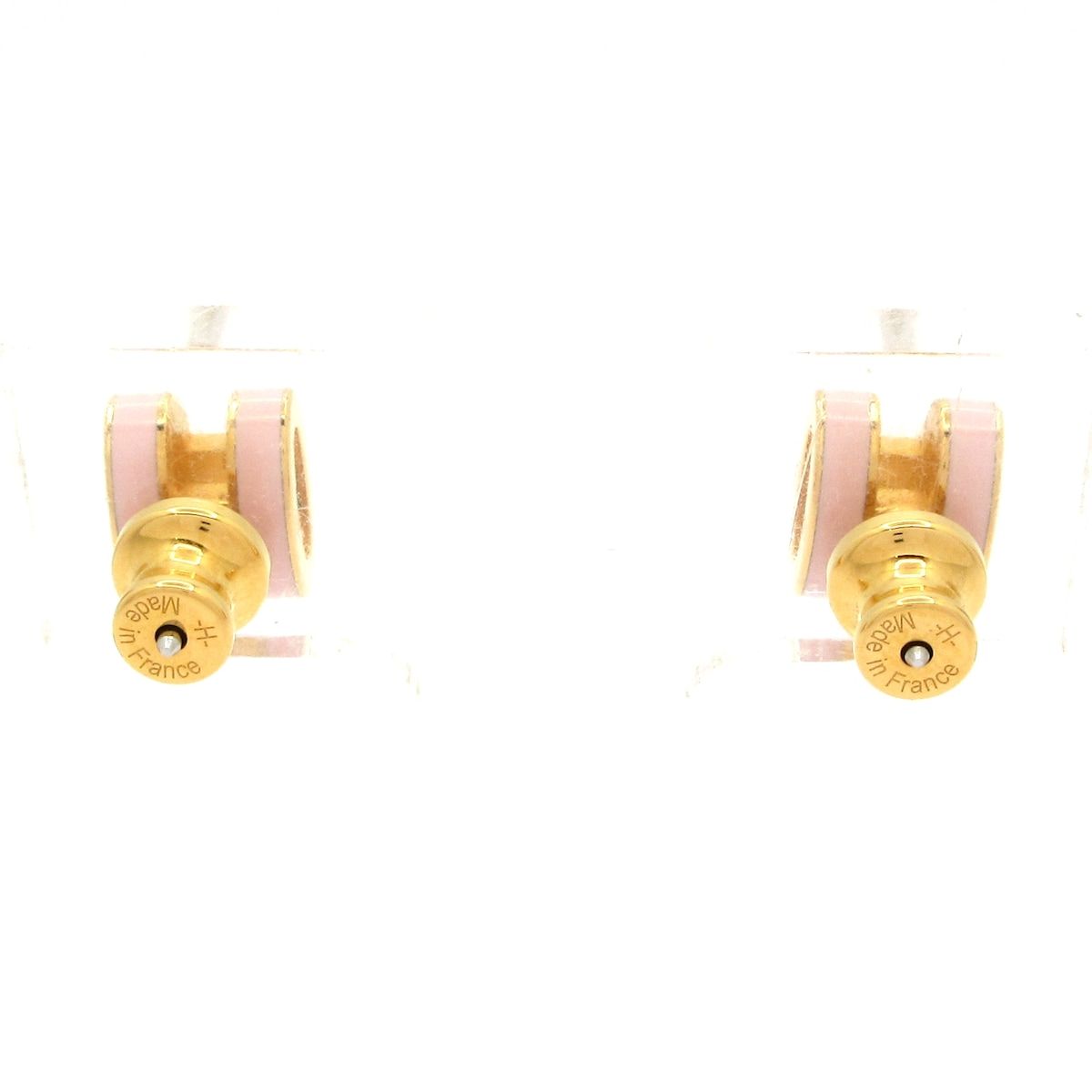 Hermes Earrings Mini Pop Gold Light Pink — view 3