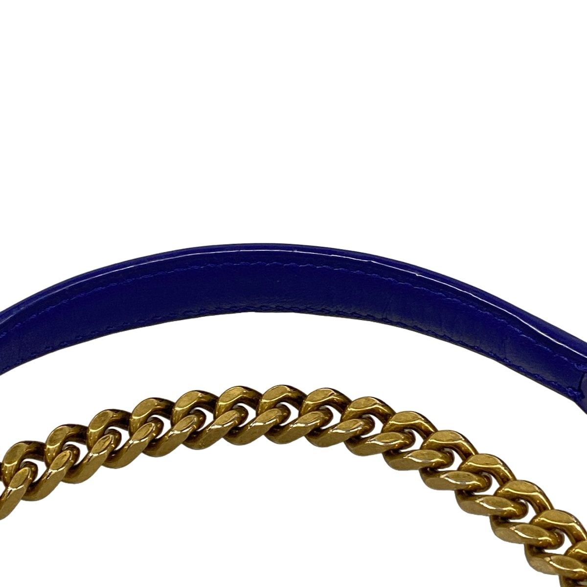 Saint Laurent Paris Shoulder Bag Sunset Small Blue Chain Leather — view 9