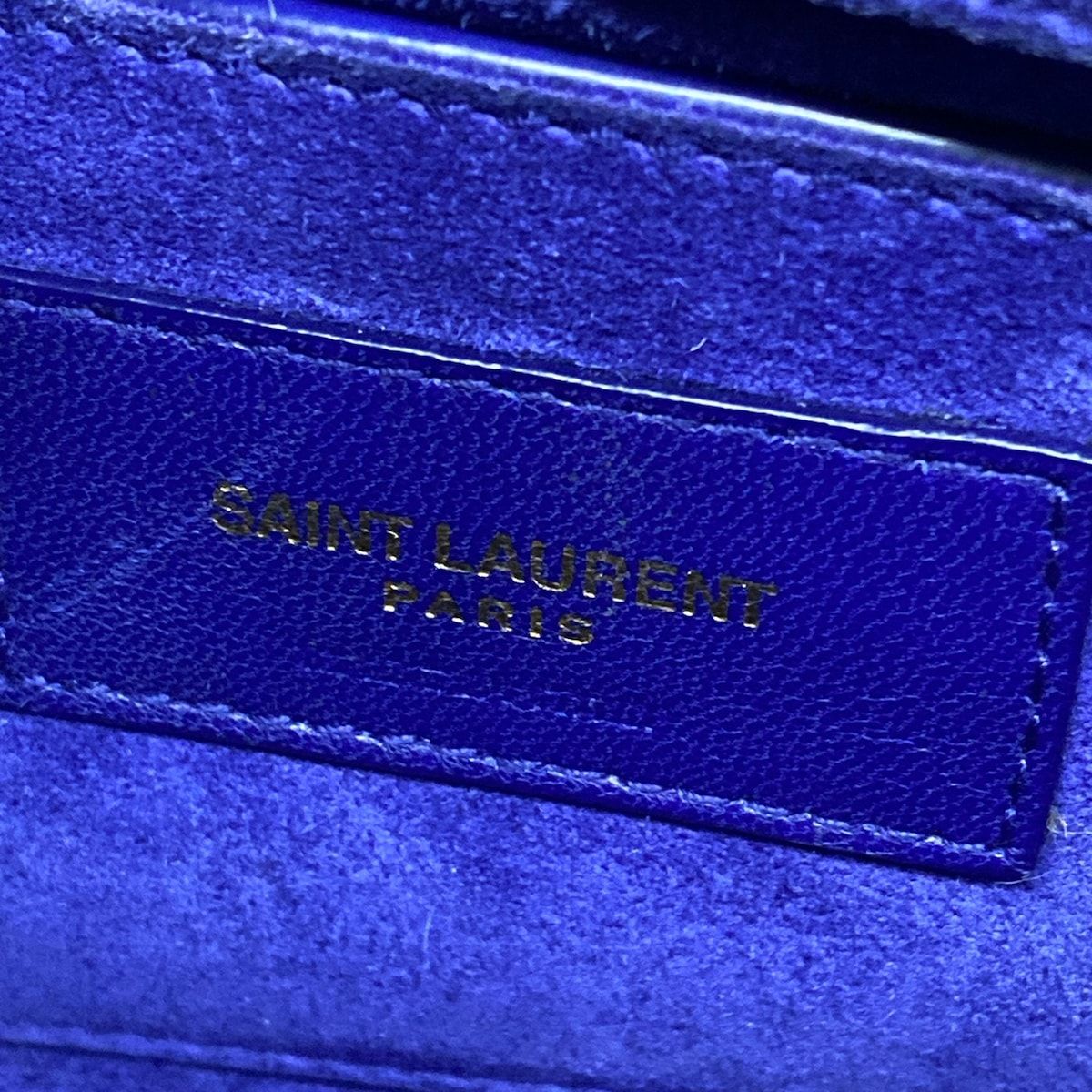 Saint Laurent Paris Shoulder Bag Sunset Small Blue Chain Leather — view 8