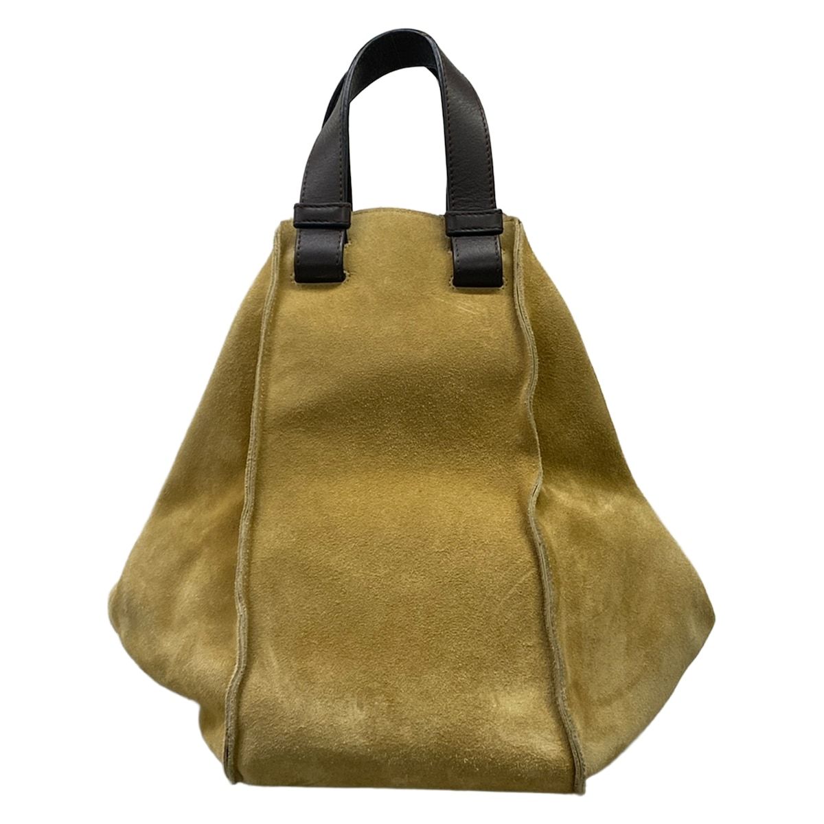 Loewe Tote Hammock Drawstring Beige Dark Brown Leather — view 3