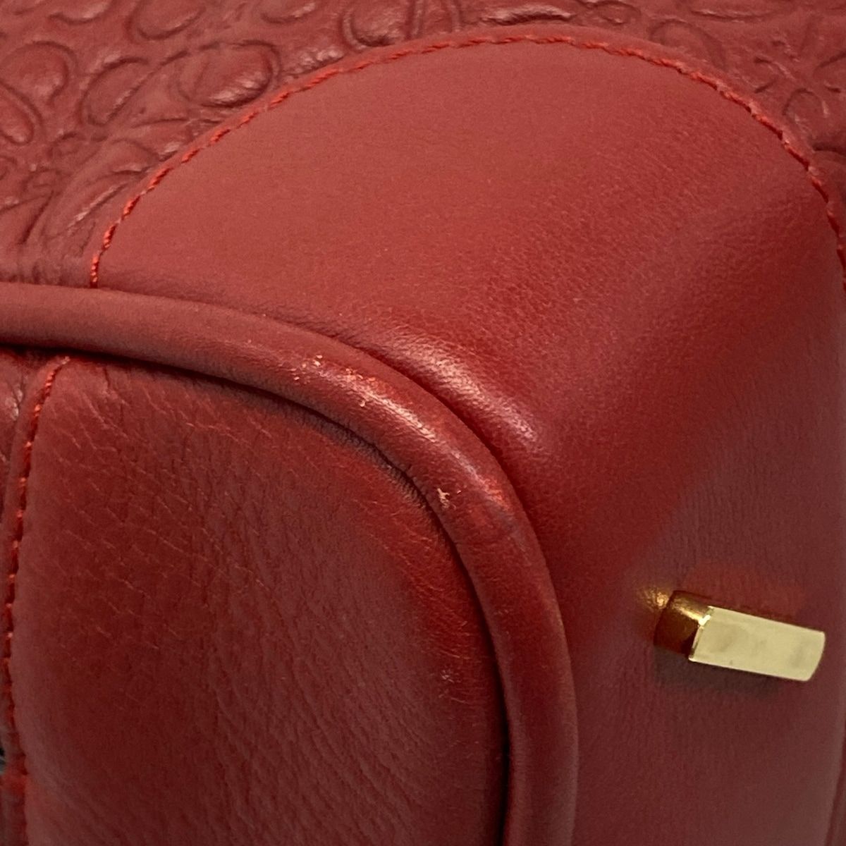 Loewe Handbag Amazona 75 Red Embossed Leather — view 6