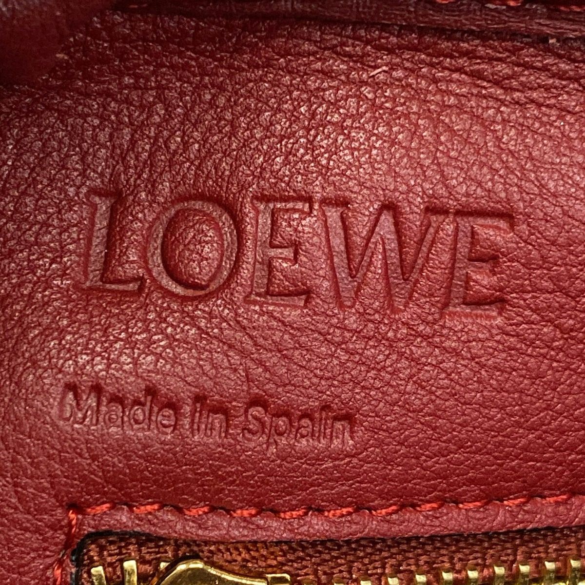 Loewe Handbag Amazona 75 Red Embossed Leather — view 8