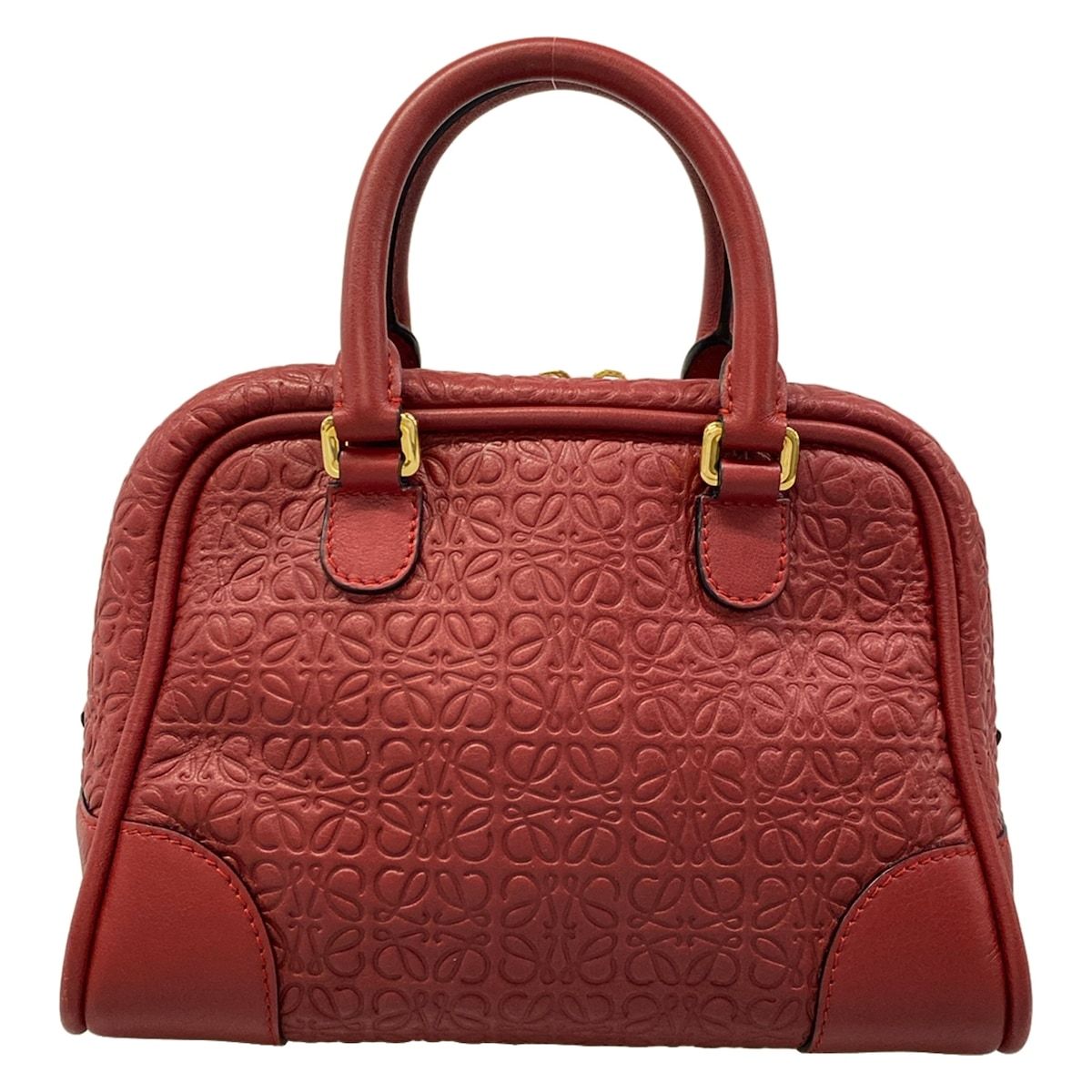 Loewe Handbag Amazona 75 Red Embossed Leather — view 3