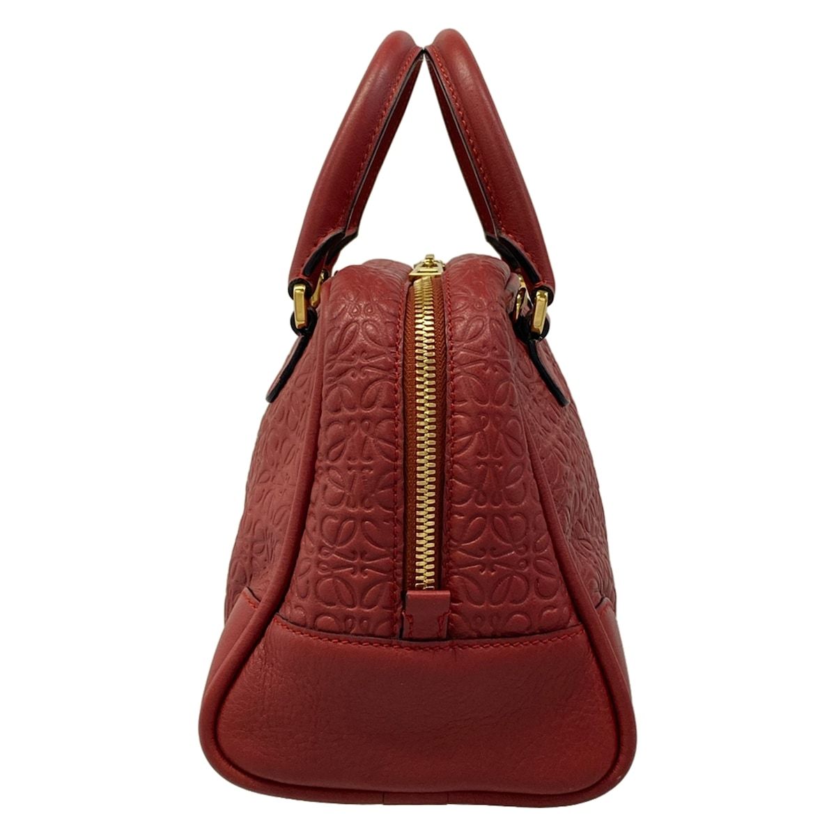 Loewe Handbag Amazona 75 Red Embossed Leather — view 4