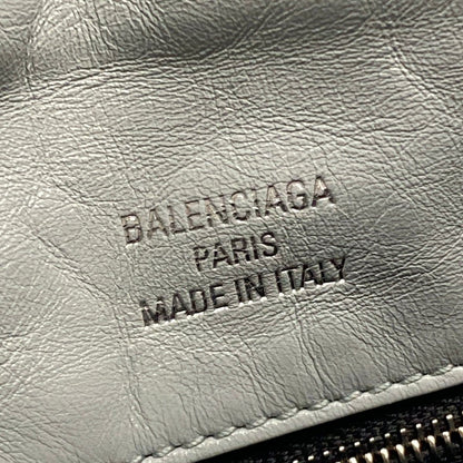 Balenciaga Shoulder Bag Monaco Light Blue Leather — view 9
