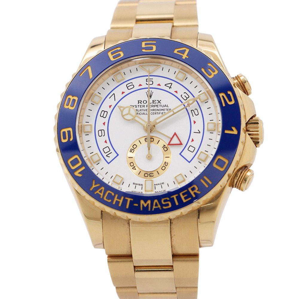 Rolex Yachtmaster Star II 18k Yellow Gold Roulette Watch White Dial