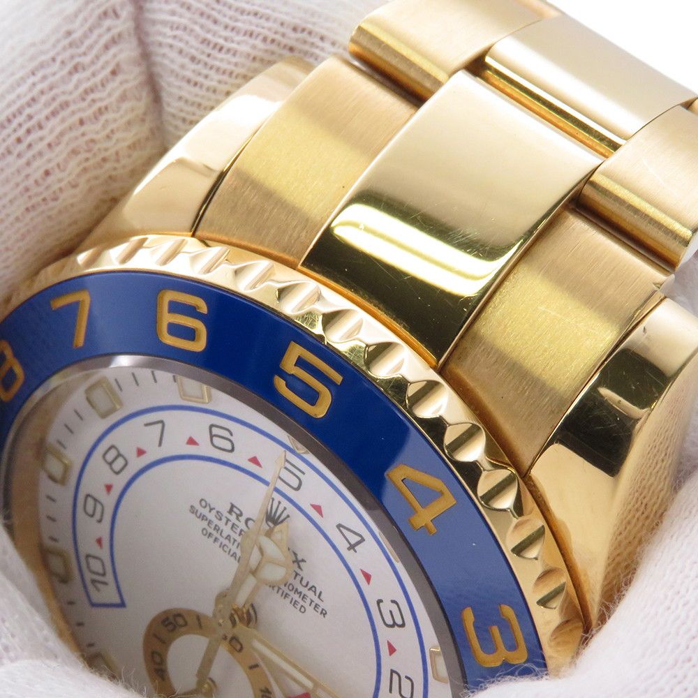 Rolex Yachtmaster Star II 18k Yellow Gold Roulette Watch White Dial — view 5