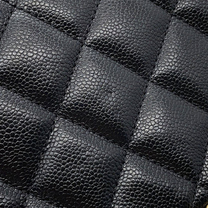Chanel Chain Shoulder Bag Quilted CC Logo Caviar Leather Black — view 8
