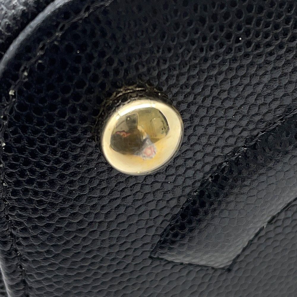 Chanel Chain Shoulder Bag CC Logo Quilted Vanity Caviar Leather Black — view 8