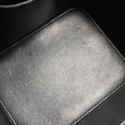 Chanel Chain Shoulder Bag CC Logo Quilted Vanity Caviar Leather Black — view 9