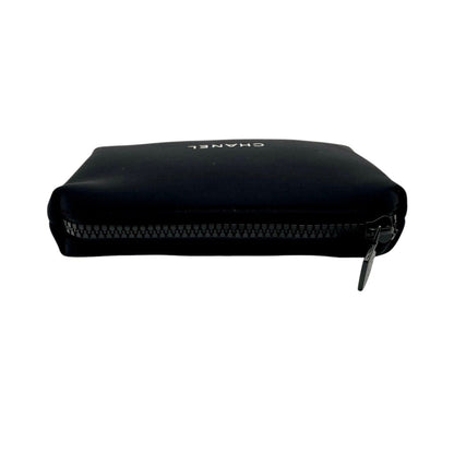 Chanel New Travel Line Pouch Clutch Case Nylon Black CC Logo All Over Pattern — view 6